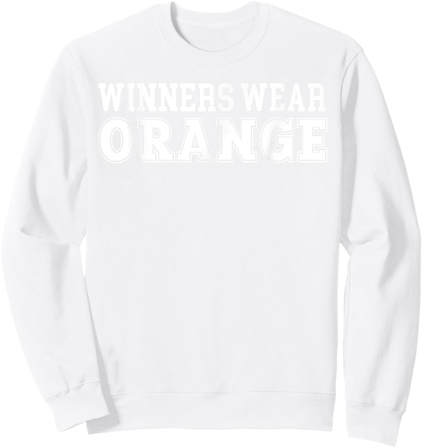 Winners Wear Orange Team Spirit Color War Wear Camp Game Sweatshirt - Sweatshirt | White