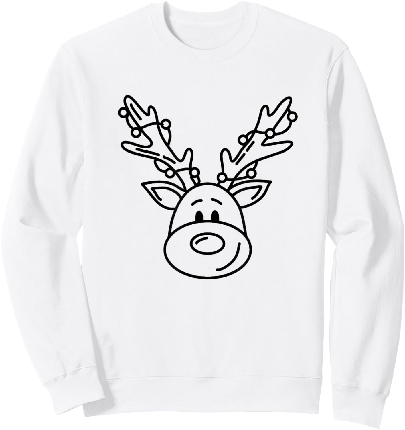 Christmas Funny Reindeer Color Your Own Craft for Kids Sweatshirt - Sweatshirt | White