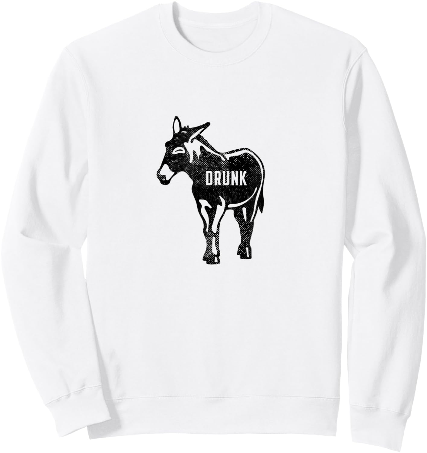 Drunk Ass - Funny Sweatshirt - Sweatshirt | White