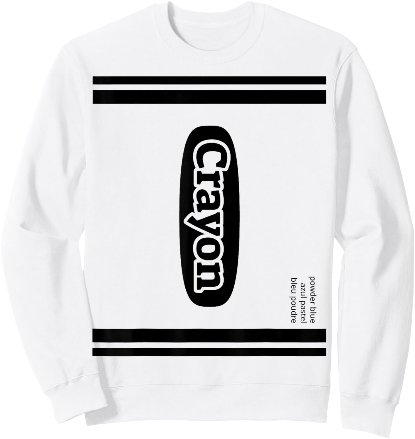 Crayon Powder Blue Group Costume Sweatshirt - Sweatshirt | White