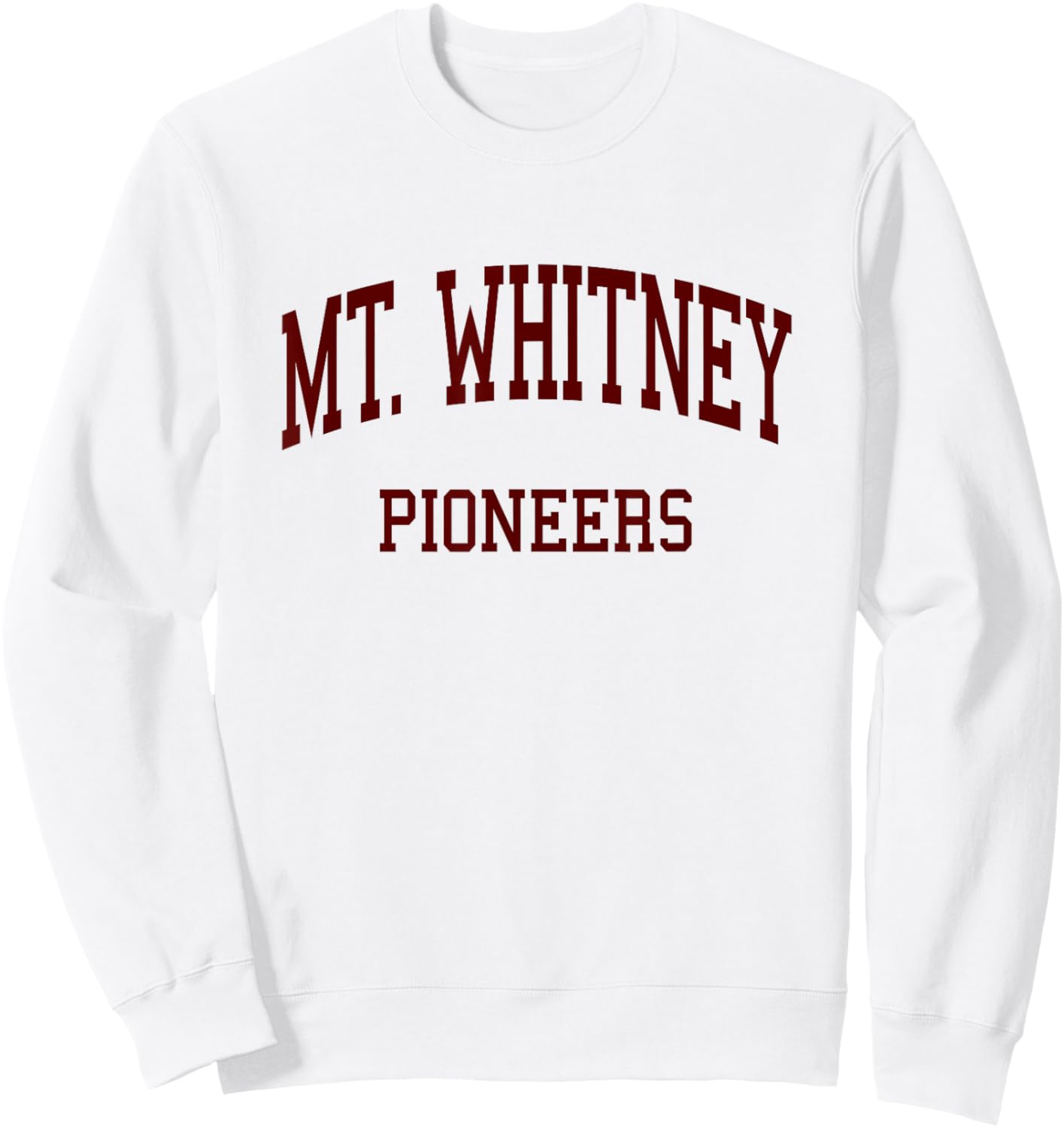 Mt. Whitney High School HS Visalia CA Retro Sweatshirt - Sweatshirt | White