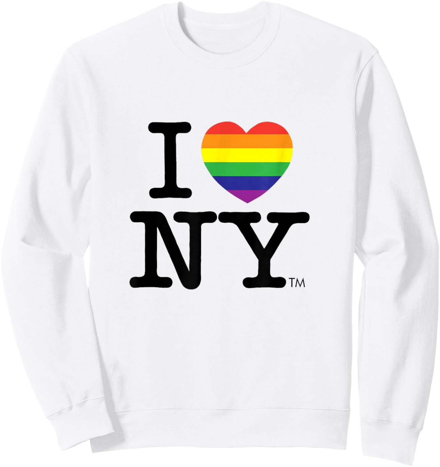 I Love NY Rainbow Pride Logo Sweatshirt - Sweatshirt | White