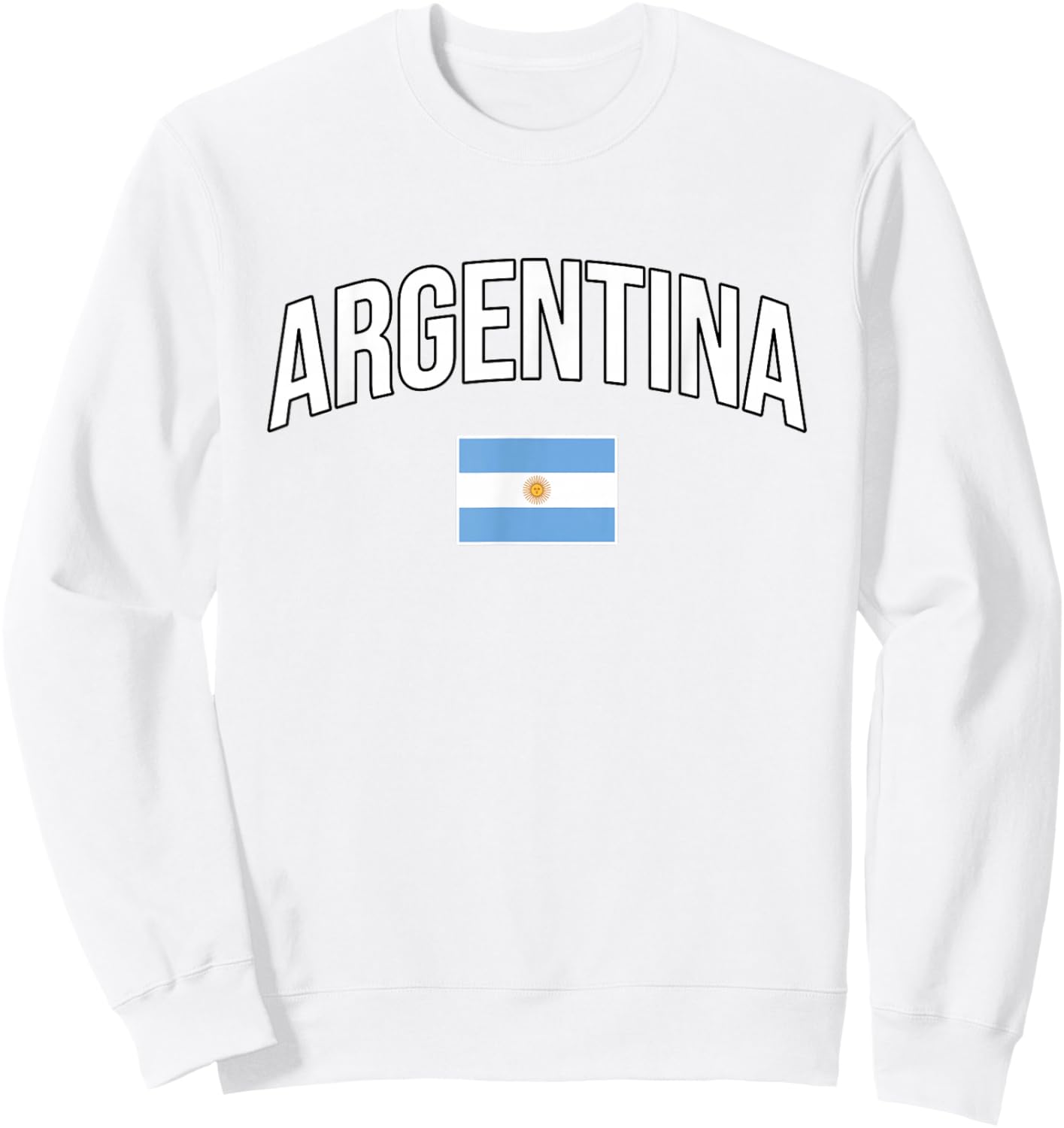 Argentina - Flag of Argentina - Throwback Design - Classic Sweatshirt - Sweatshirt | White
