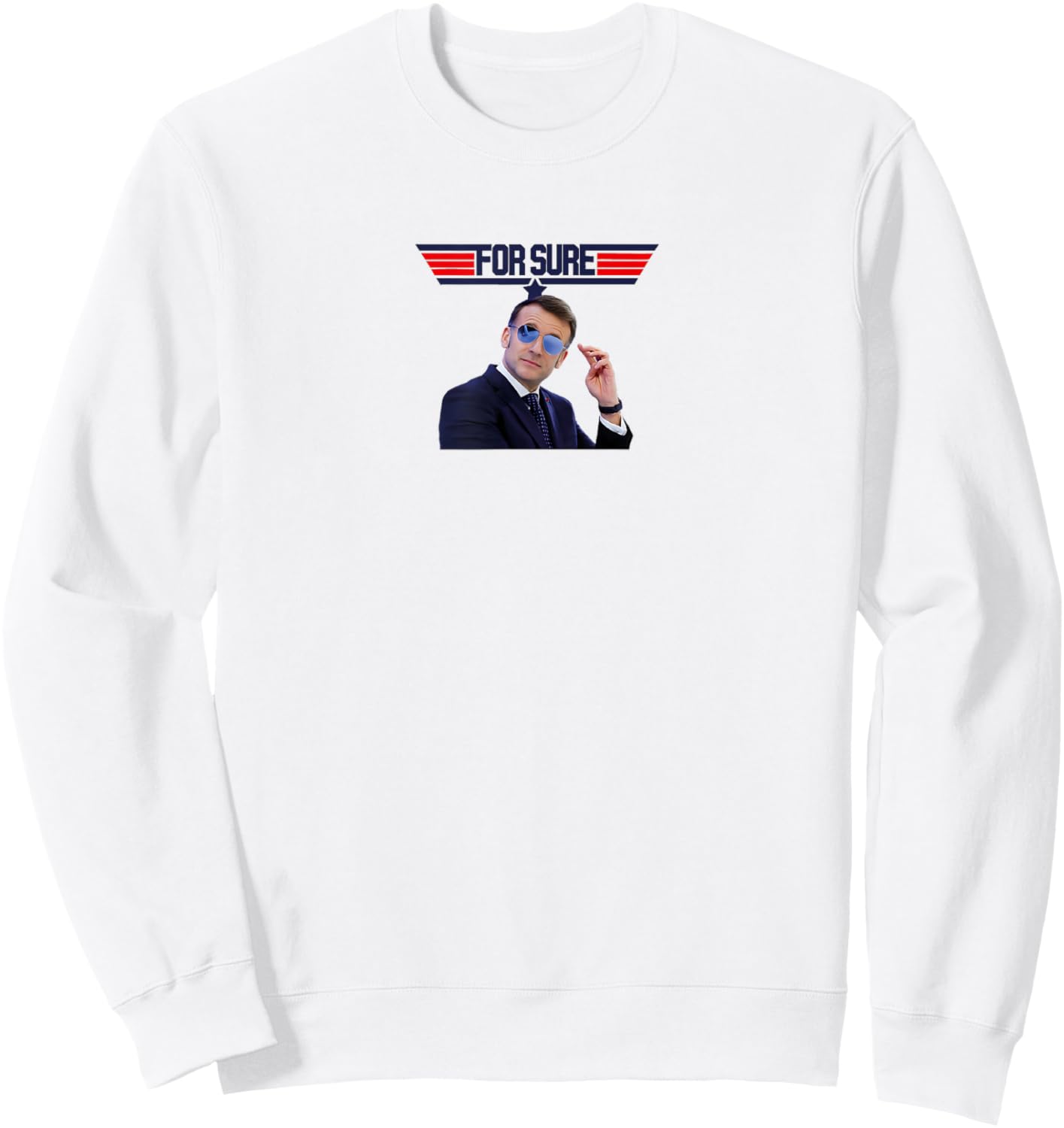 Macron, C'est Sure Sweatshirt - Sweatshirt | White