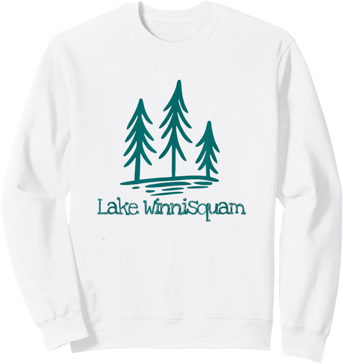 Lake Winnisquam New Hampshire Rustic Woods Forest Trees Sweatshirt - Sweatshirt | White