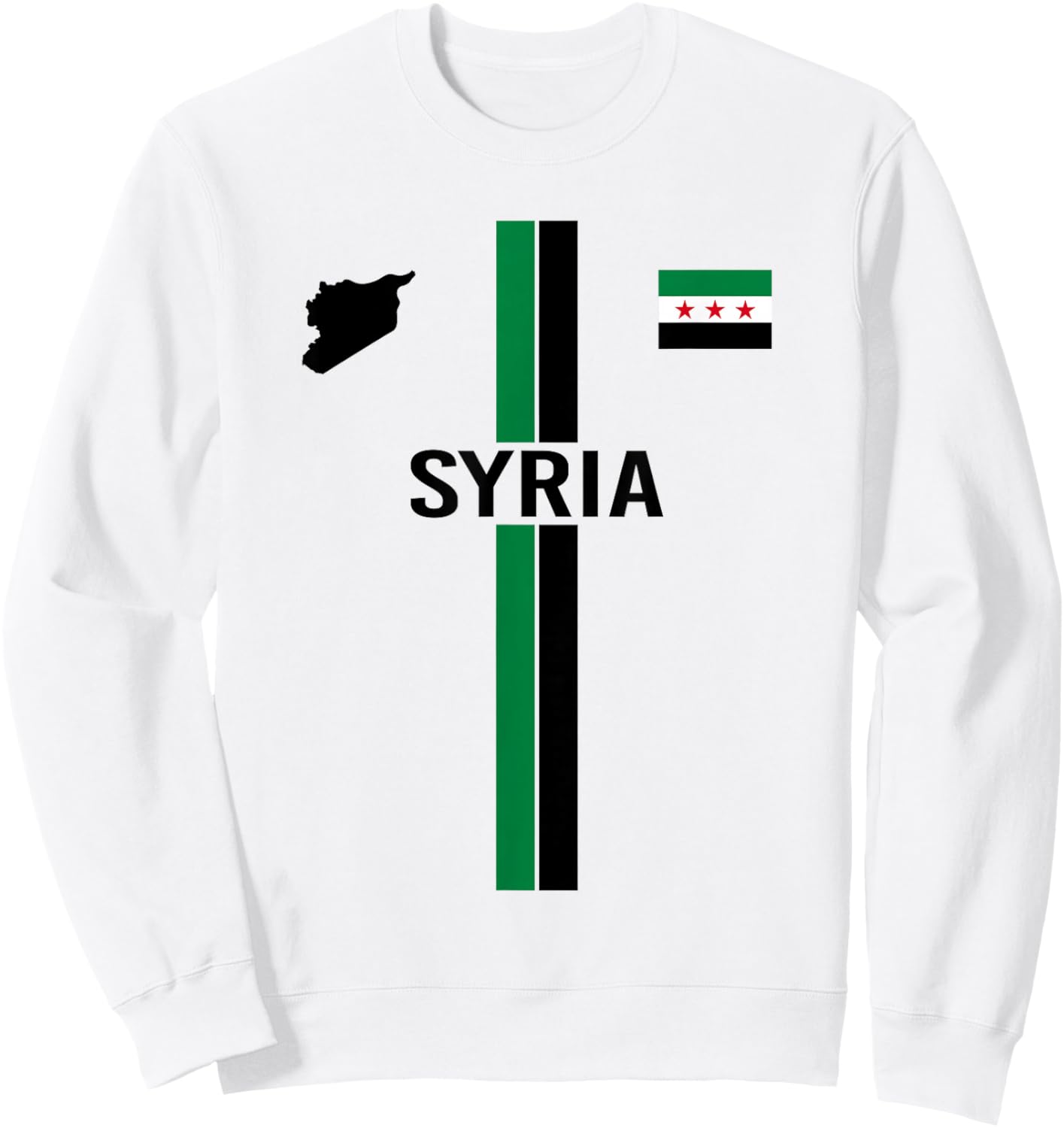 Syrien-Flagge, Damaskus-Syrien-Design, syrische Flagge, I Love Syrien Sweatshirt - Sweatshirt | White