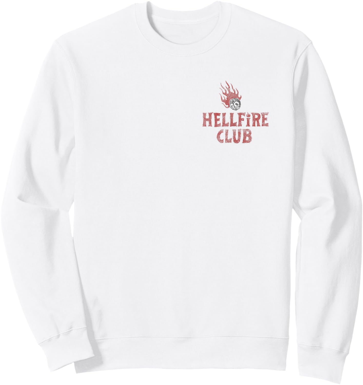 Stranger Things Hellfire Wanted Officially Licensed Sweatshirt - Sweatshirt | White