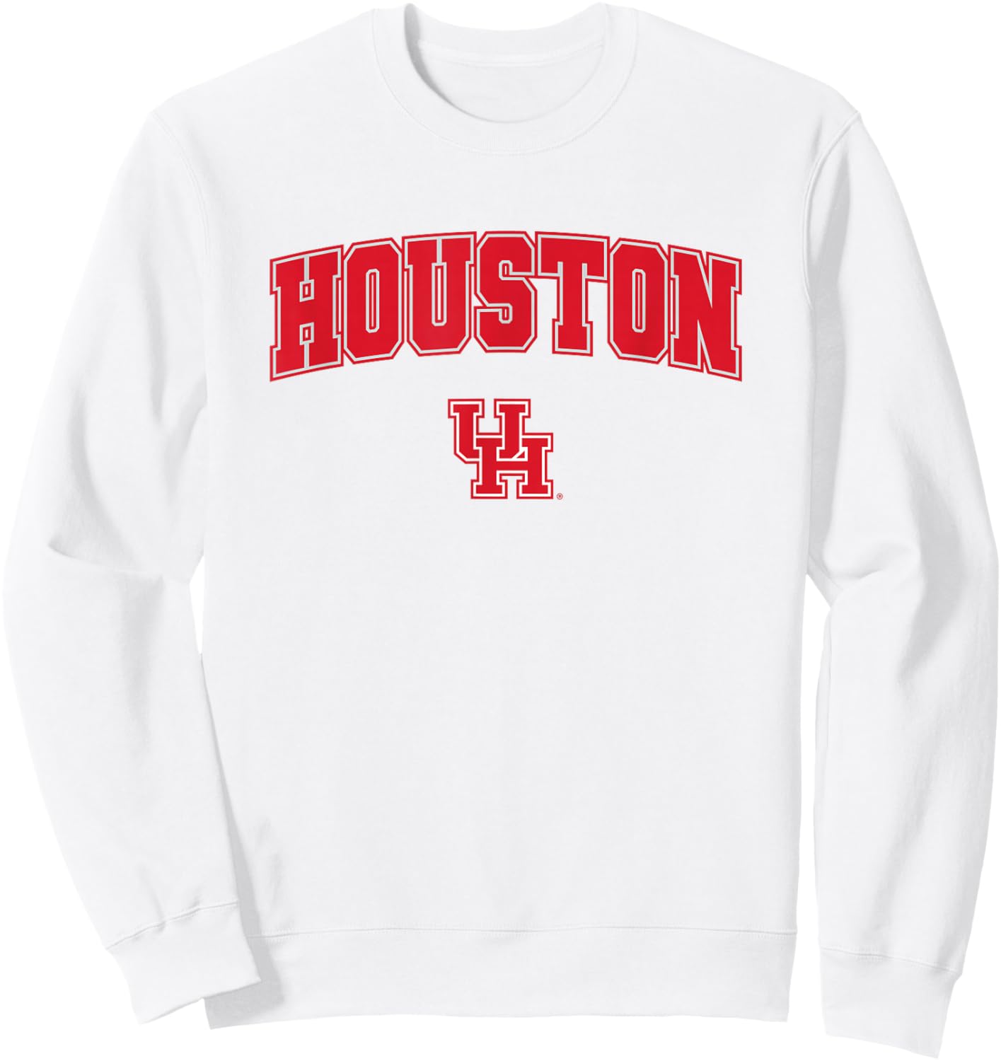 University of Houston Cougars Arch Logo Sweatshirt - Sweatshirt | White