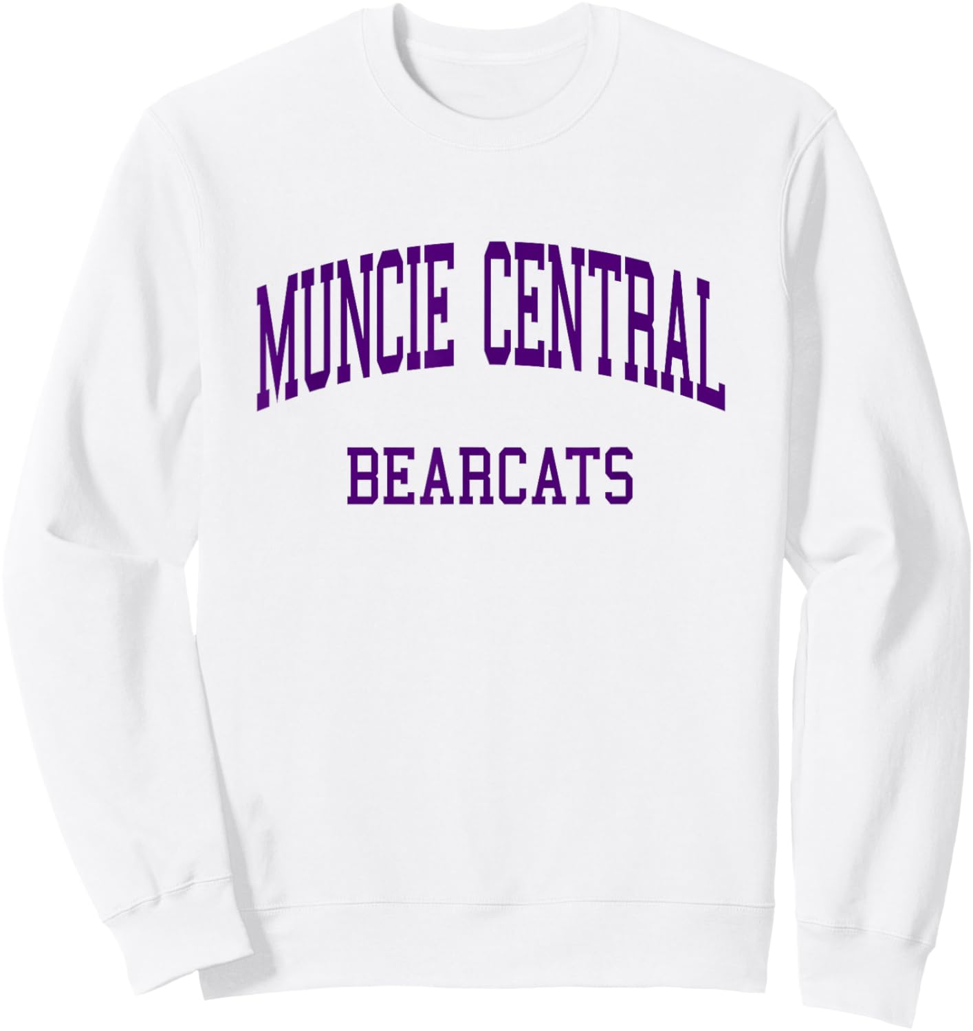 Muncie Central High School HS Muncie in Retro Sweatshirt - Sweatshirt | White