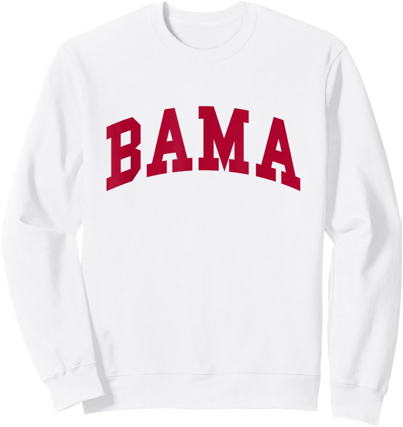 Graphic Apparel Co. - ALABAMA - Adults - White - Small - Short Sleeve - Classic Fit - Modern - Classic Sweatshirt - Sweatshirt | White