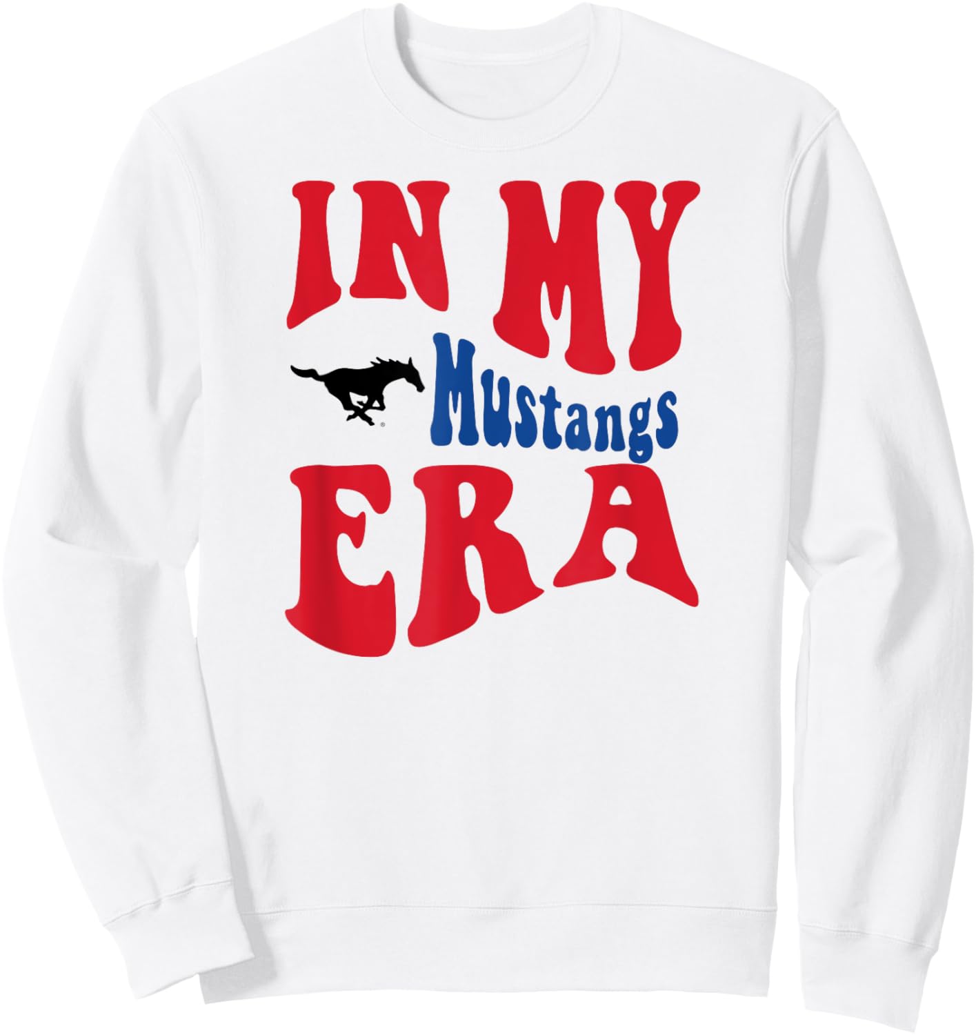 SMU Mustangs Era White Officially Licensed Sweatshirt - Sweatshirt | White