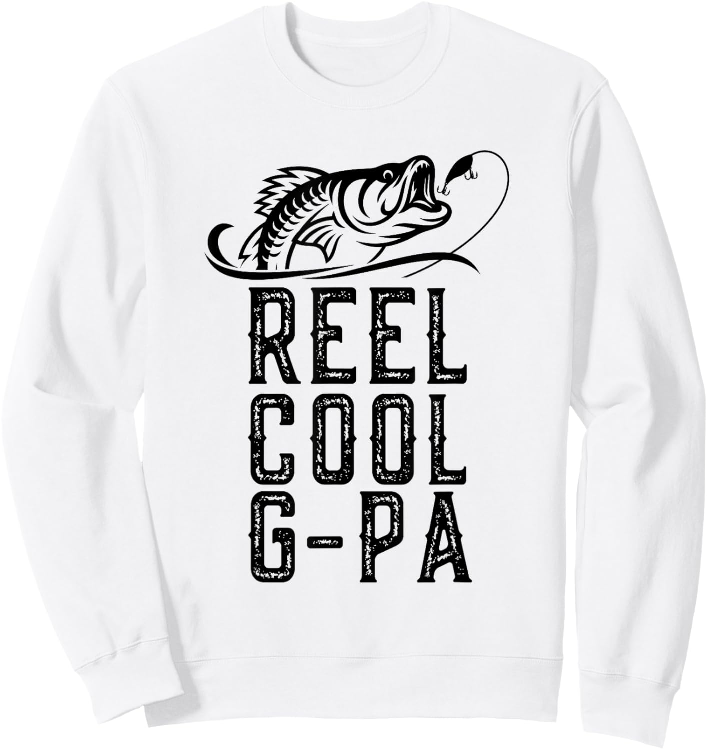 Reel Cool G-Pa Fishing Fisherman Funny Retro GPa Sweatshirt - Sweatshirt | White