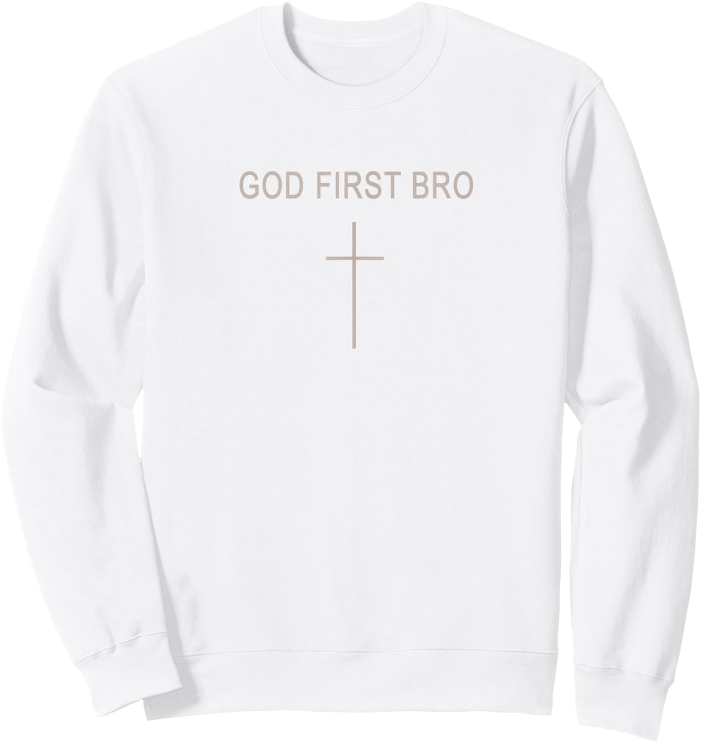 Youth God First Bro Trust Jesus Boy Teen Funny Christian Men Sweatshirt - Sweatshirt | White