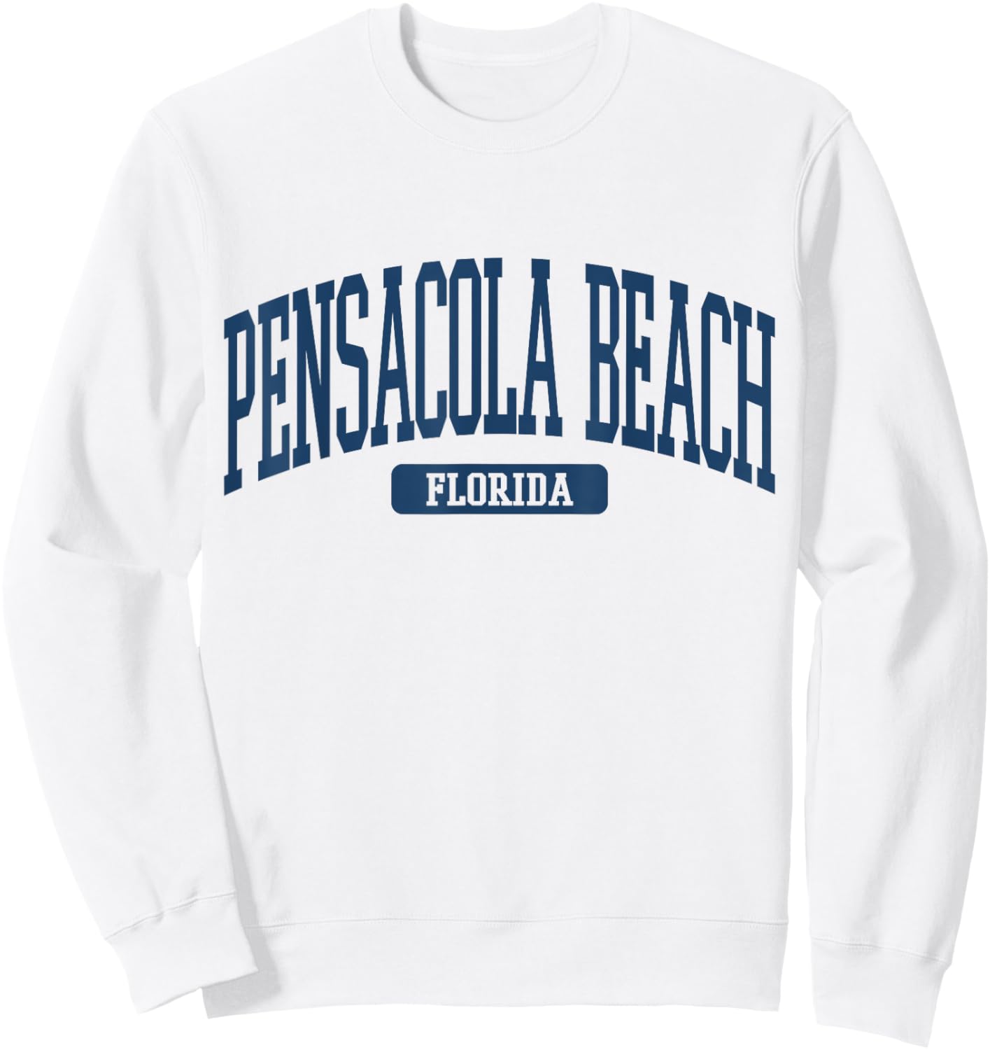 Pensacola Beach Florida Souvenir Beach, Retro, Minimalist Sweatshirt - Sweatshirt | White
