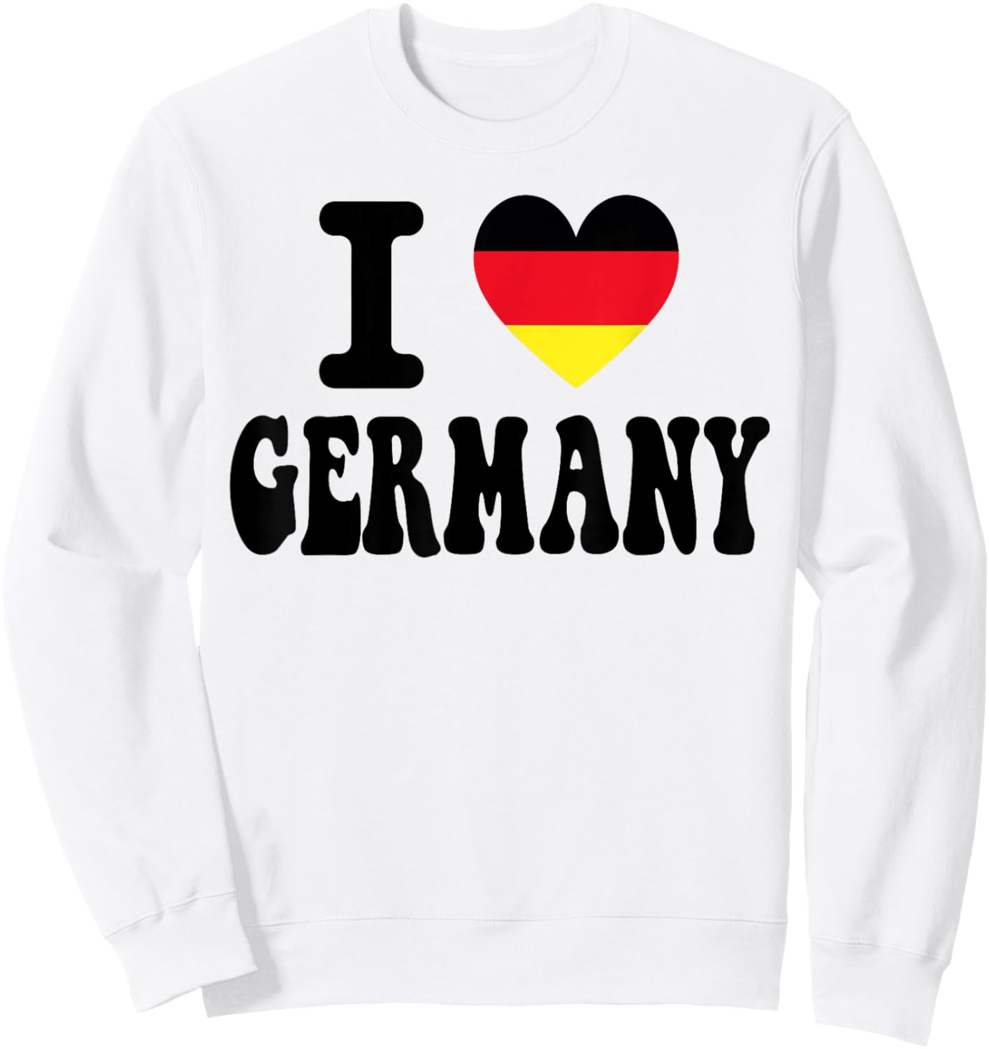 Drapeau rétro en Forme de cœur avec Inscription « I Love Germany » Sweatshirt - Sweatshirt | White
