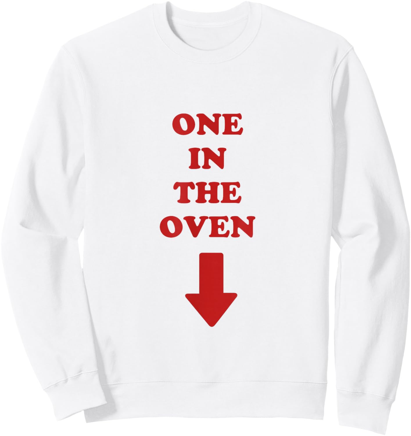 One in the Oven Pregnant Expecting Mother Police Academy Sweatshirt - Sweatshirt | White