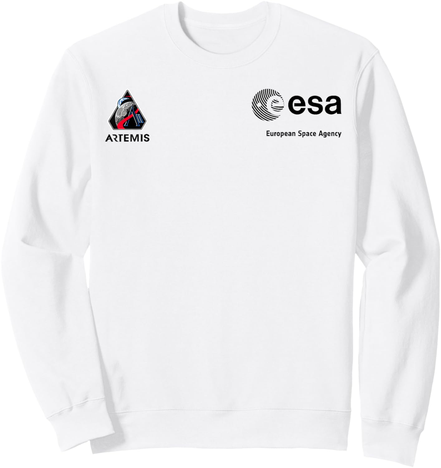 ESA Artemis II Mission Patch Sweatshirt - Sweatshirt | White