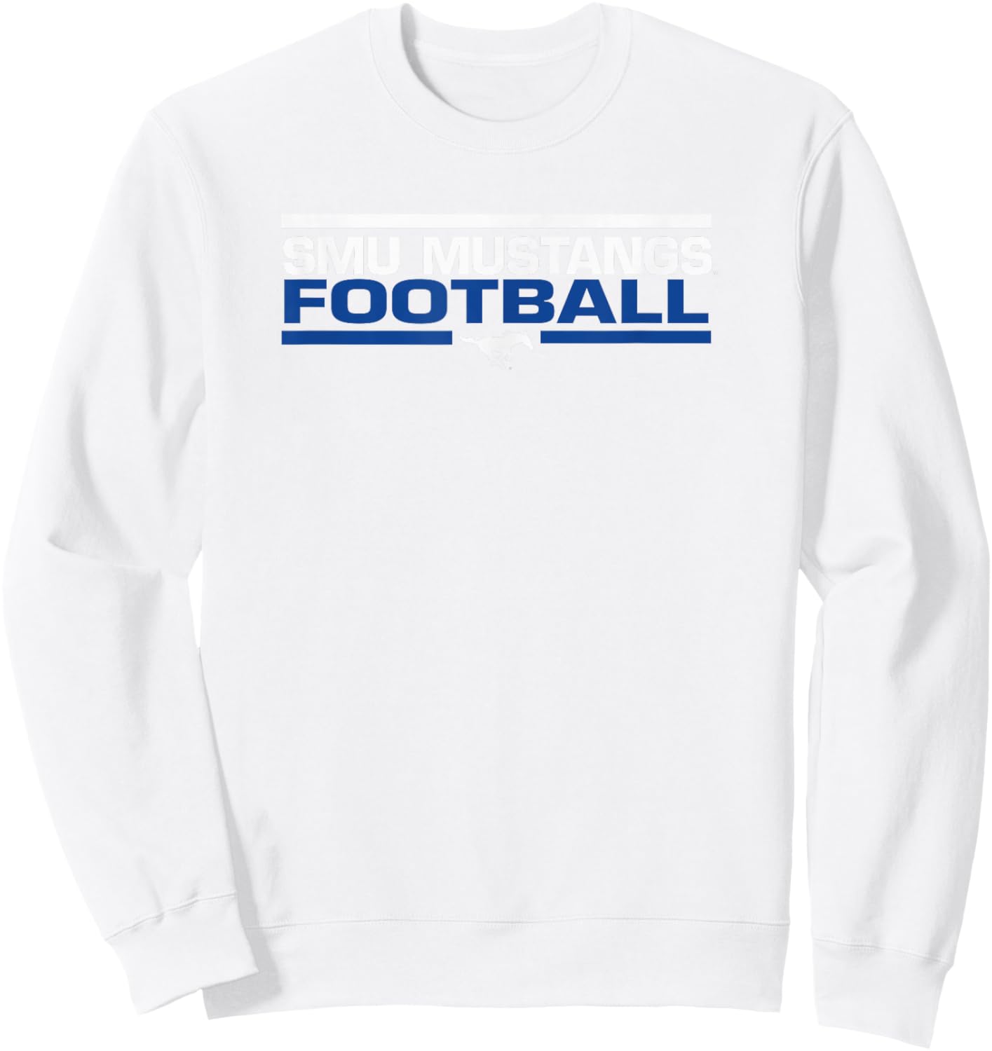 SMU Mustangs Football Tackle Red Officially Licensed Sweatshirt - Sweatshirt | White