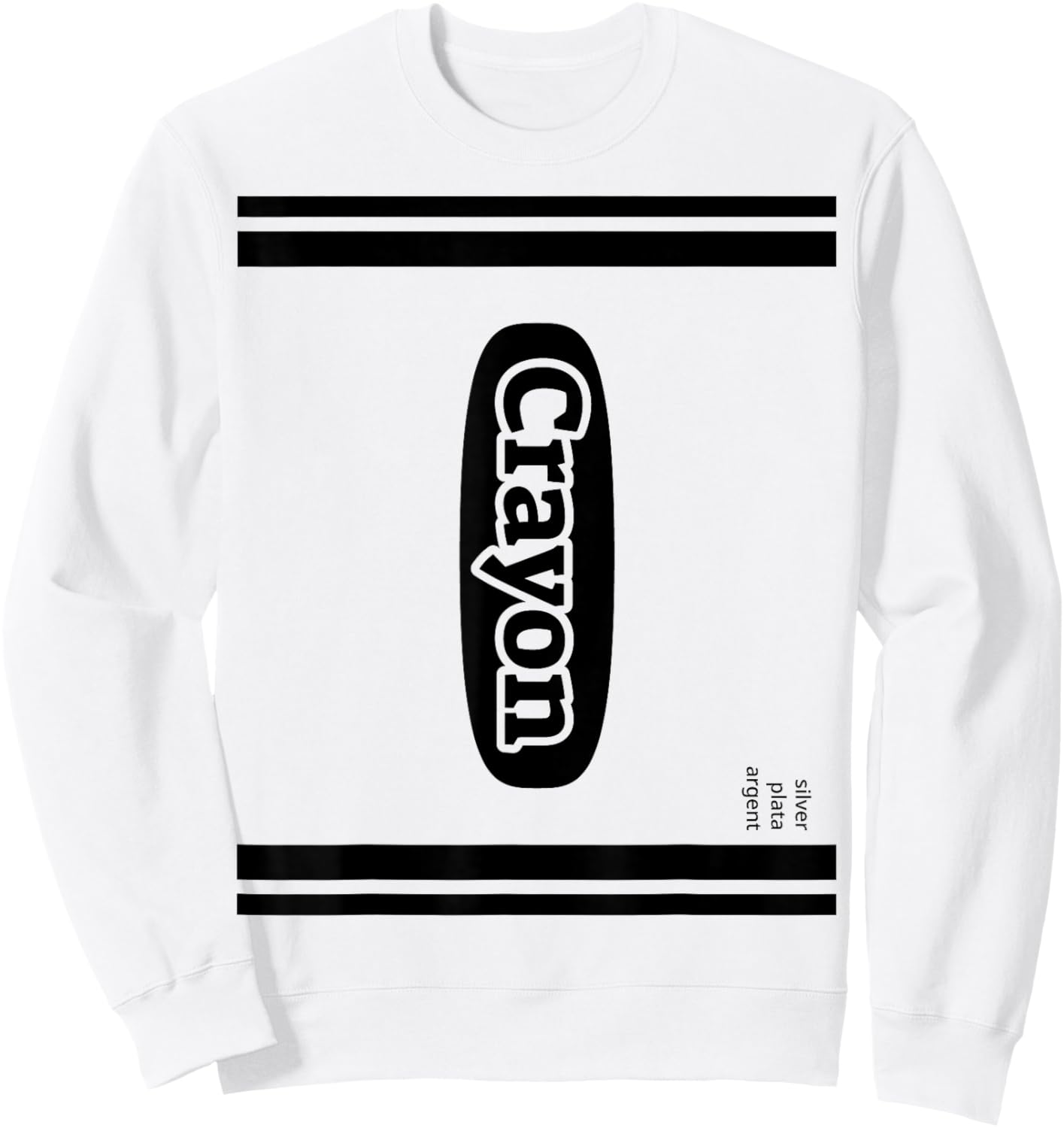 Crayon Silver Group Costume Sweatshirt - Sweatshirt | White