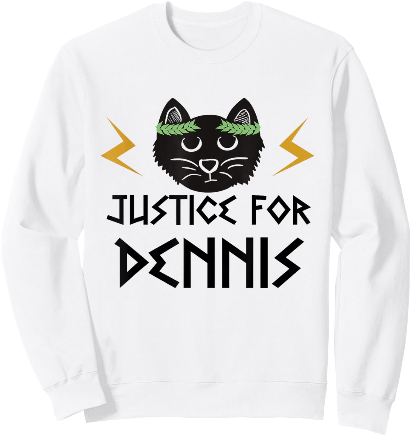 Kaos TV. Justice for Dennis the cat. Sweatshirt - Sweatshirt | White