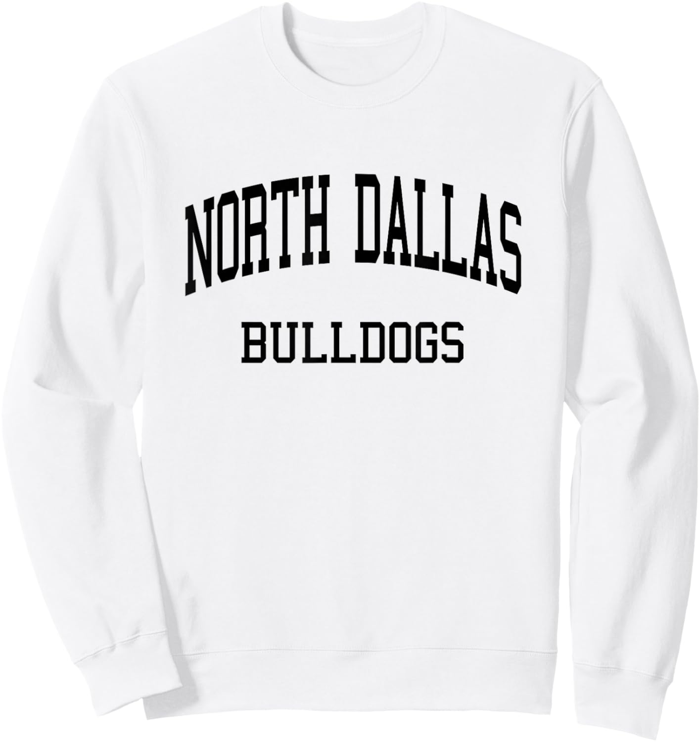 North Dallas High School HS Dallas TX Retro Sweatshirt - Sweatshirt | White