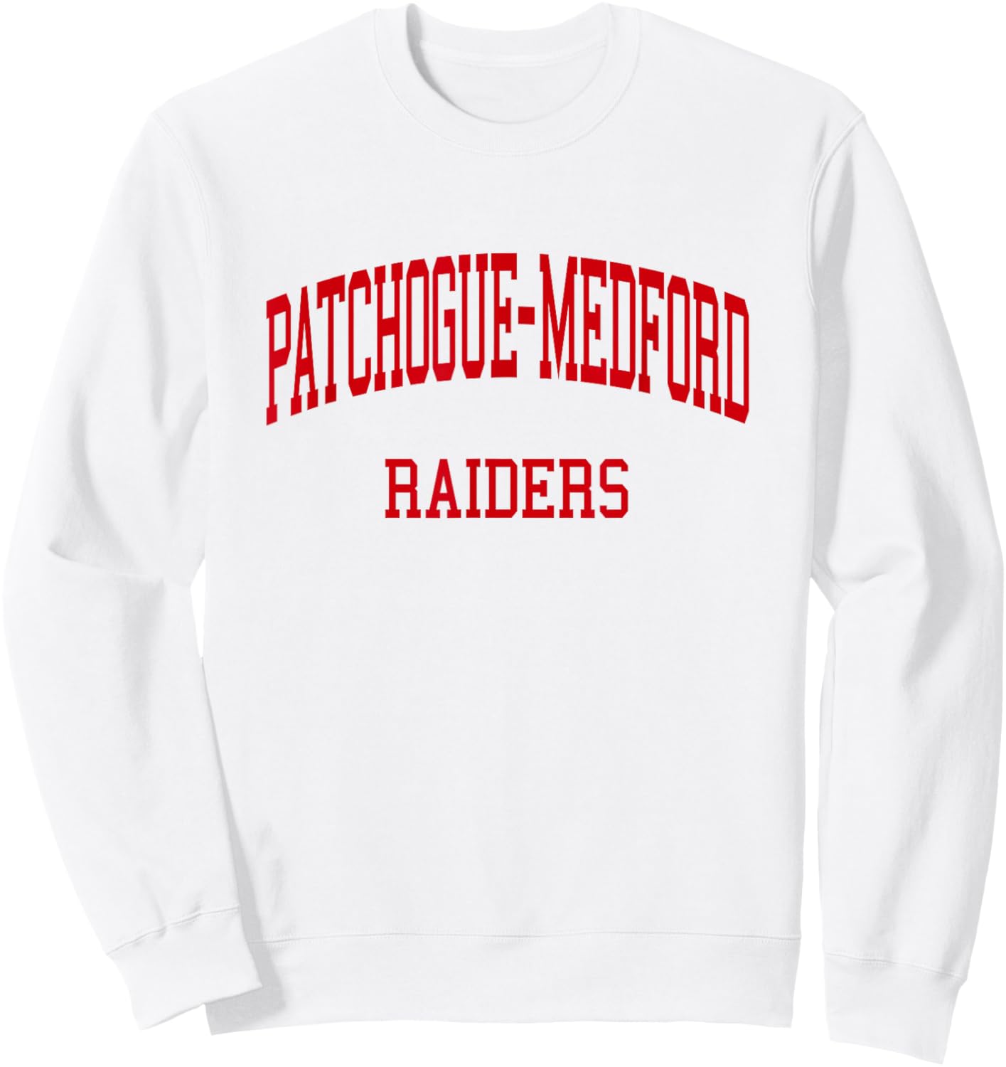 Patchogue-Medford High School HS Medford NY Retro Sweatshirt - Sweatshirt | White
