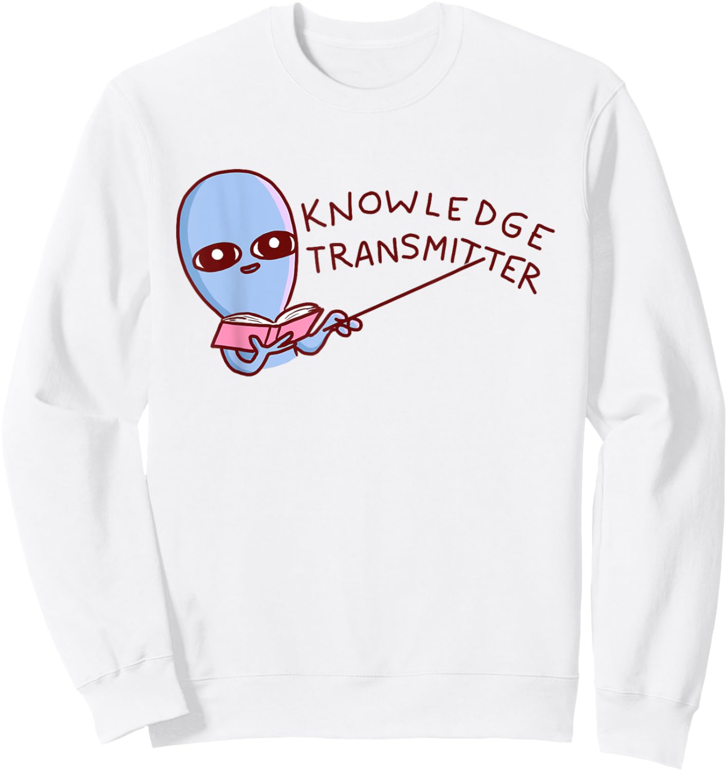 Threadless Nathan W. Pyle Strange Planet Transmitter Graphic Sweatshirt - Sweatshirt | White