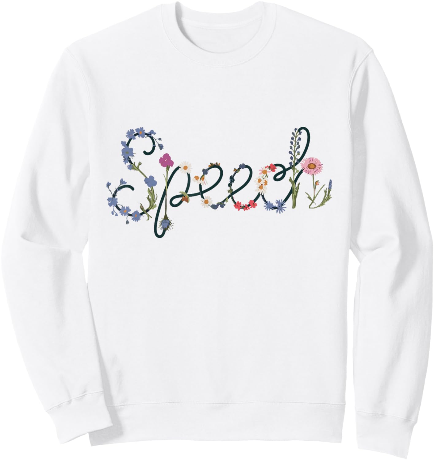 Speech Therapy Wildflower Floral SLP Sweatshirt - Sweatshirt | White