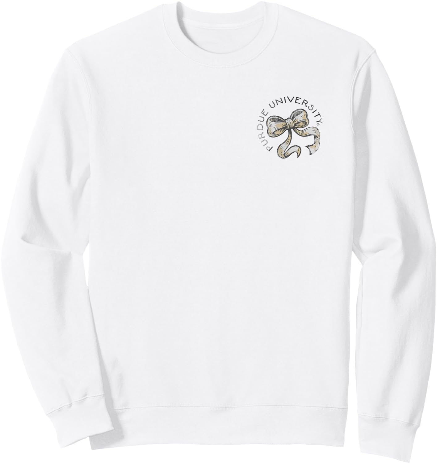 Purdue Boilermakers Bow Vintage Gray Officially Licensed Sweatshirt - Sweatshirt | White