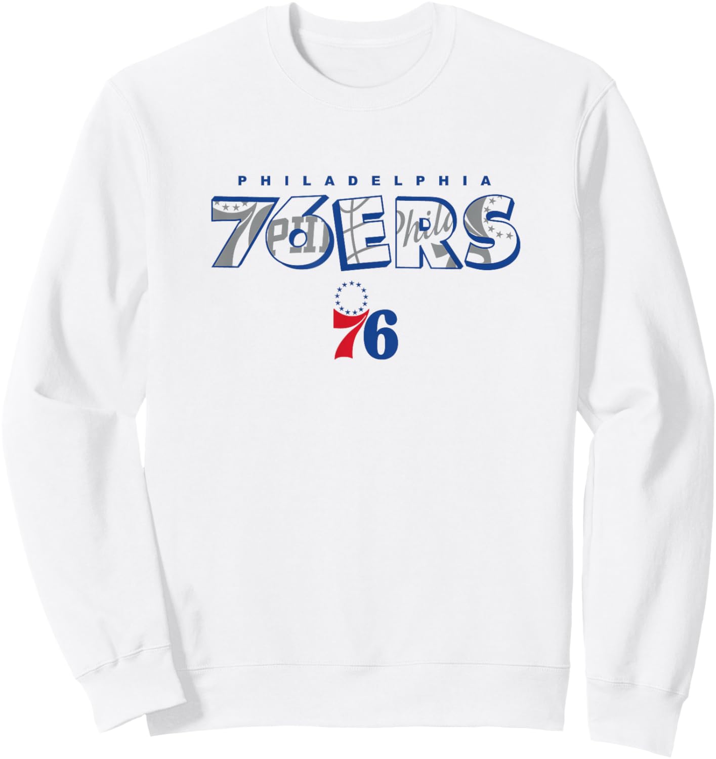 NBA Philadelphia 76ers Logo Knockout Blanc Sweatshirt - Sweatshirt | White