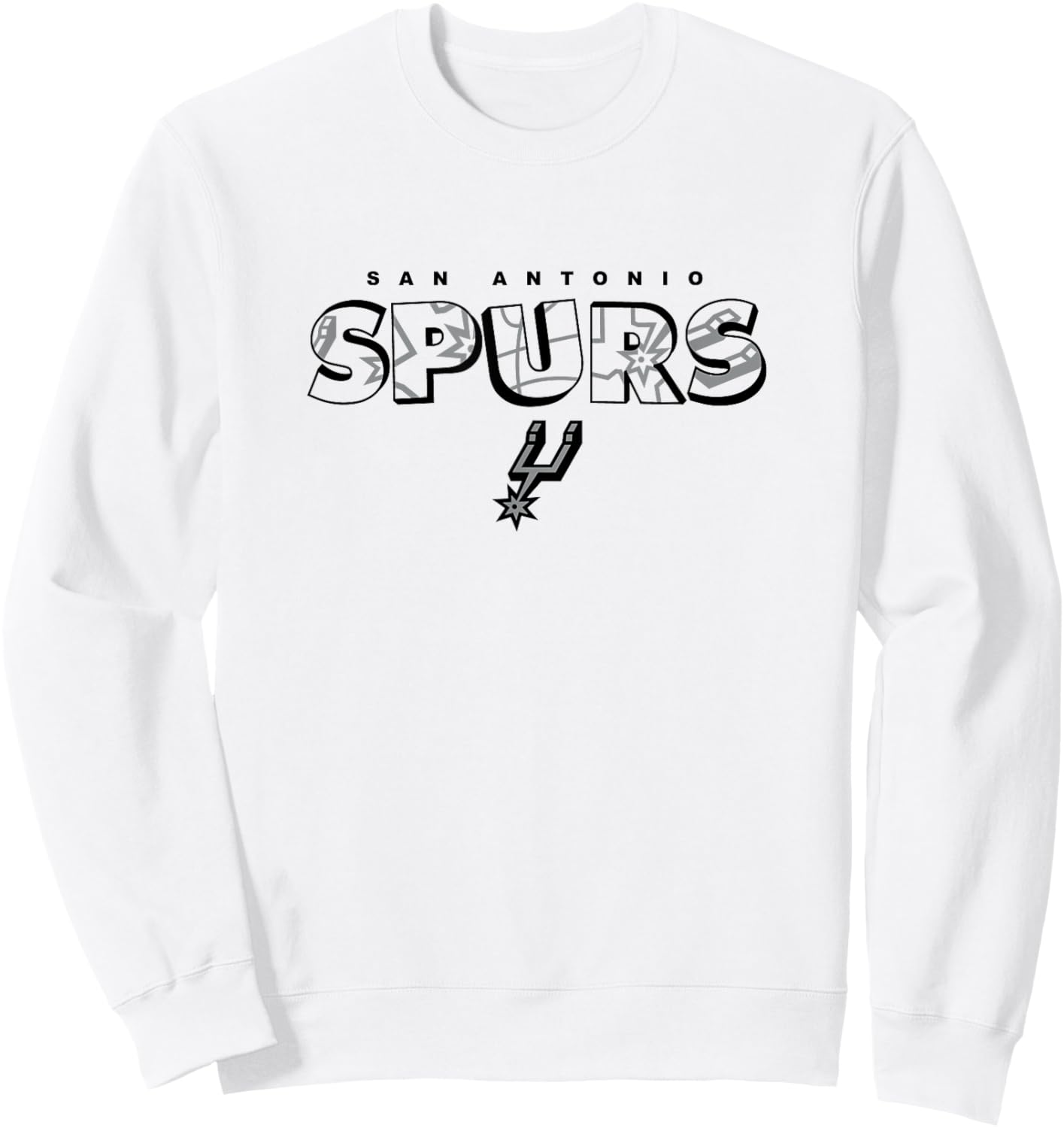 NBA - San Antonio Spurs Logo Knockout Blanc Sweatshirt - Sweatshirt | White
