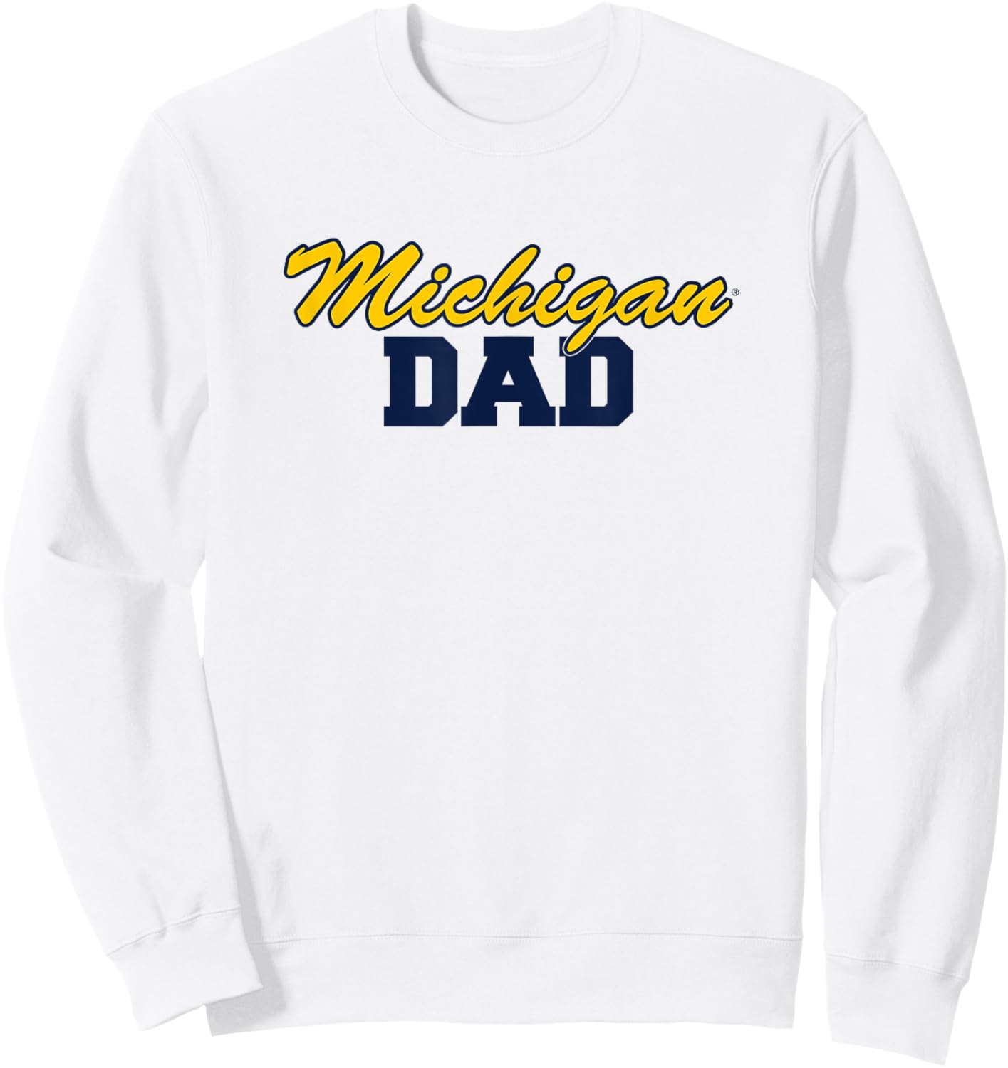 University of Michigan Wolverines Dad Sweatshirt - Sweatshirt | White