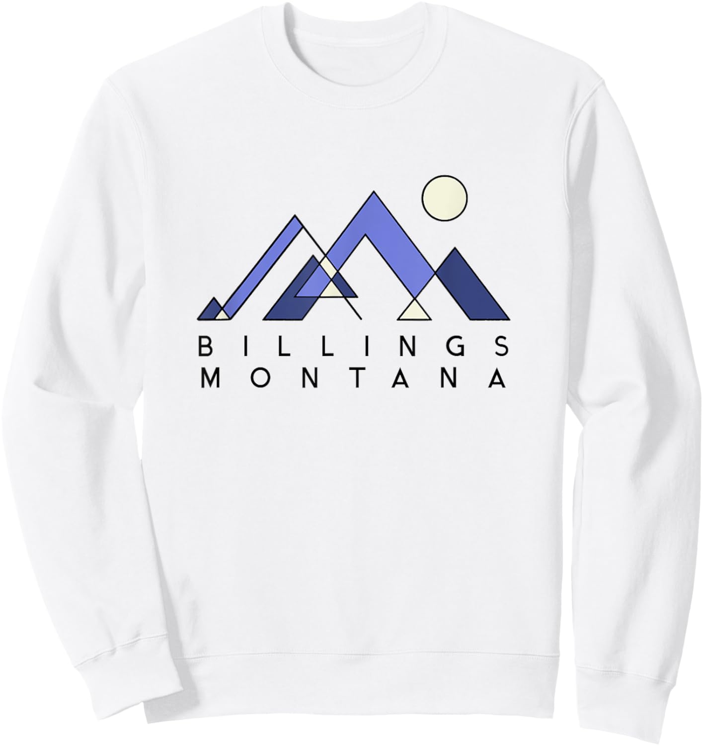 Billings Montana | Billings MT Abstract Sweatshirt - Sweatshirt | White
