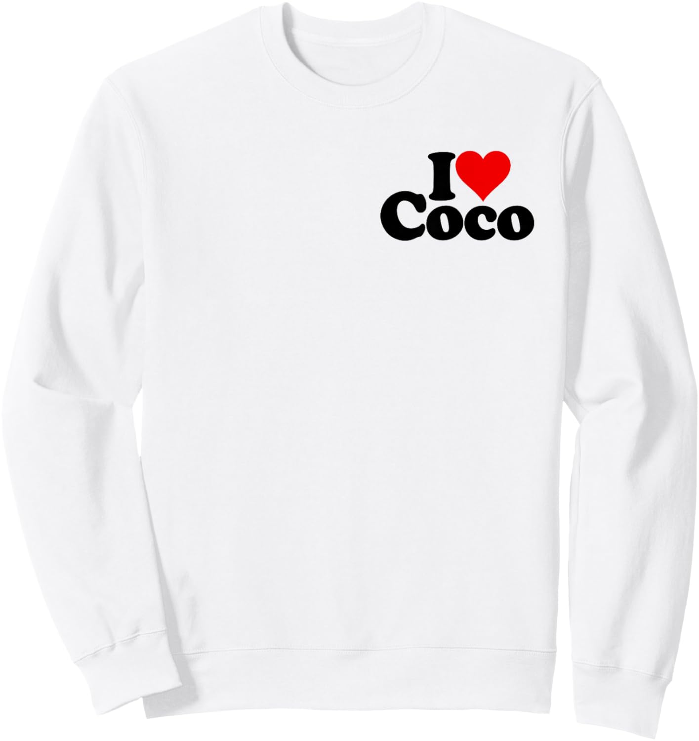 I Love Heart Coco Sweatshirt - Sweatshirt | White