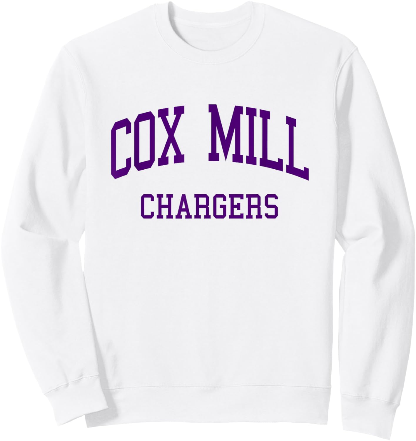 Cox Mill High School HS Concord NC Retro Sweatshirt - Sweatshirt | White
