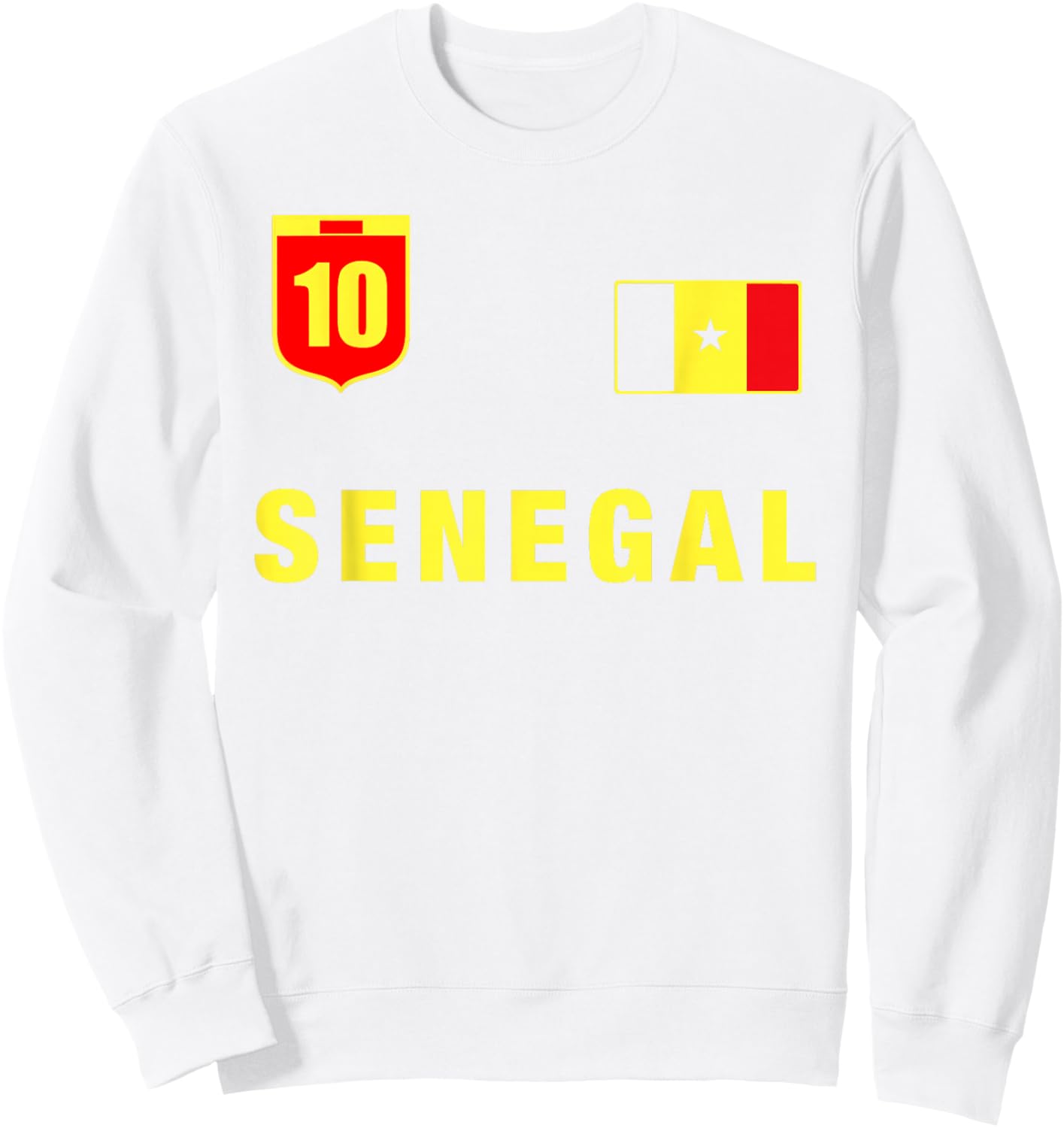 Senegal Outfit Senegal Clothing Green Senegal Design Sweatshirt - Sweatshirt | White