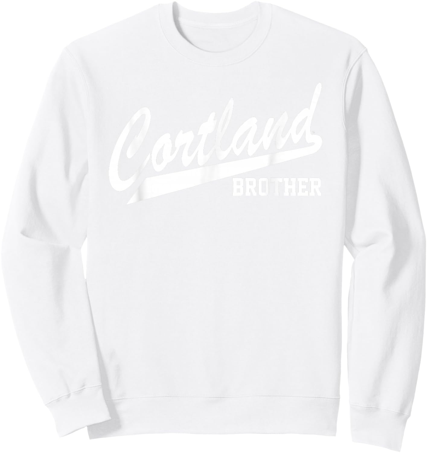 SUNY Cortland Brother Red Dragons Script Sibling Bro Sweatshirt - Sweatshirt | White