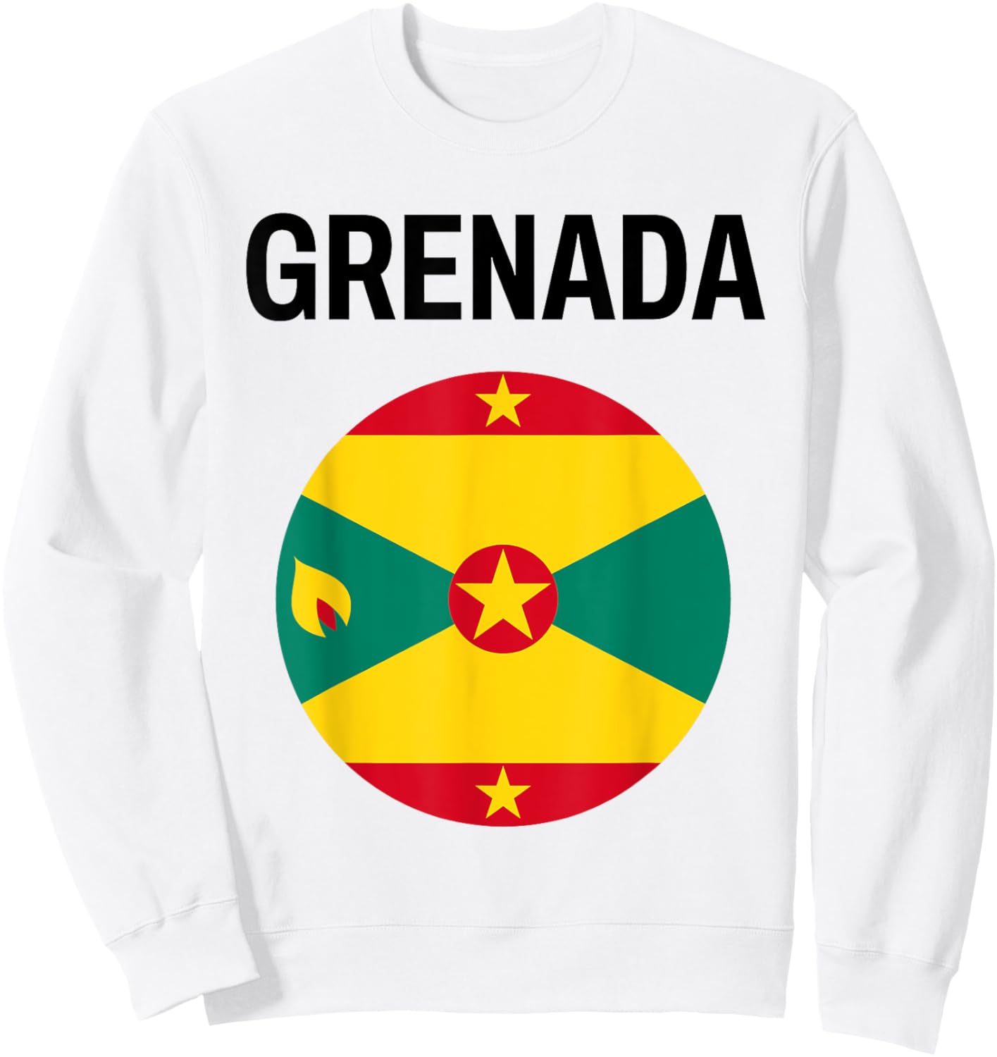 Grenada Flag Modern Sweatshirt - Sweatshirt | White