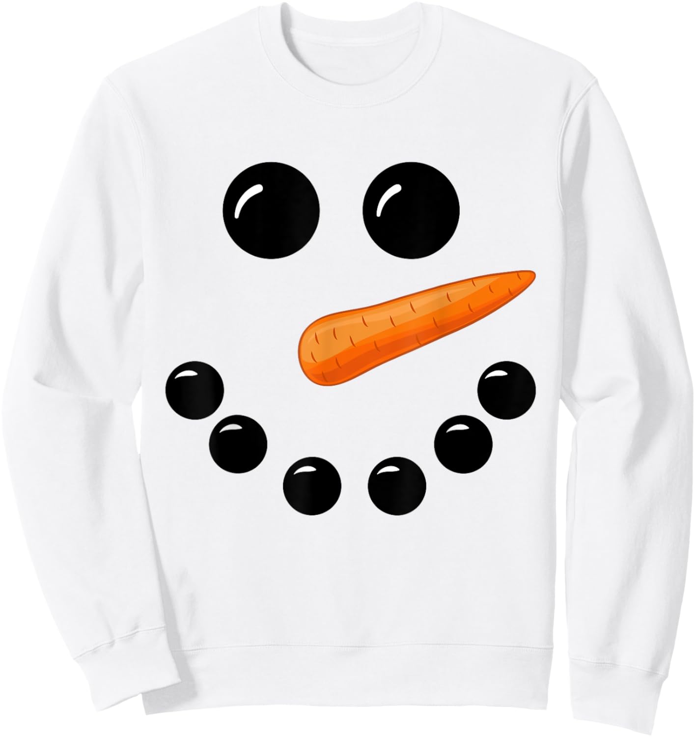Snowman Face Shirt Boys Children Toddlers Funny Christmas Sweatshirt - Sweatshirt | White