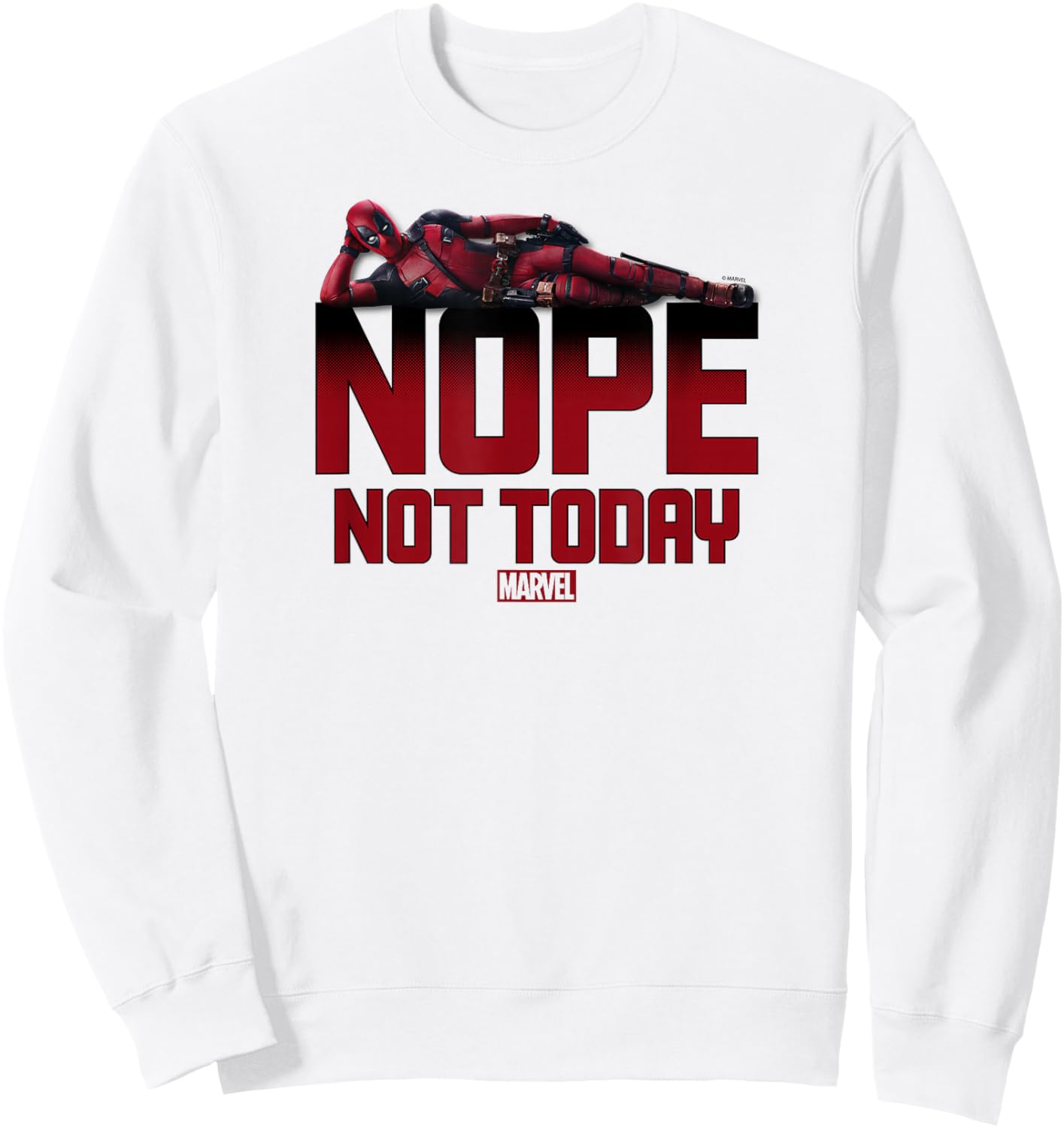 Deadpool - Nope Not Today Sweatshirt - Sweatshirt | White