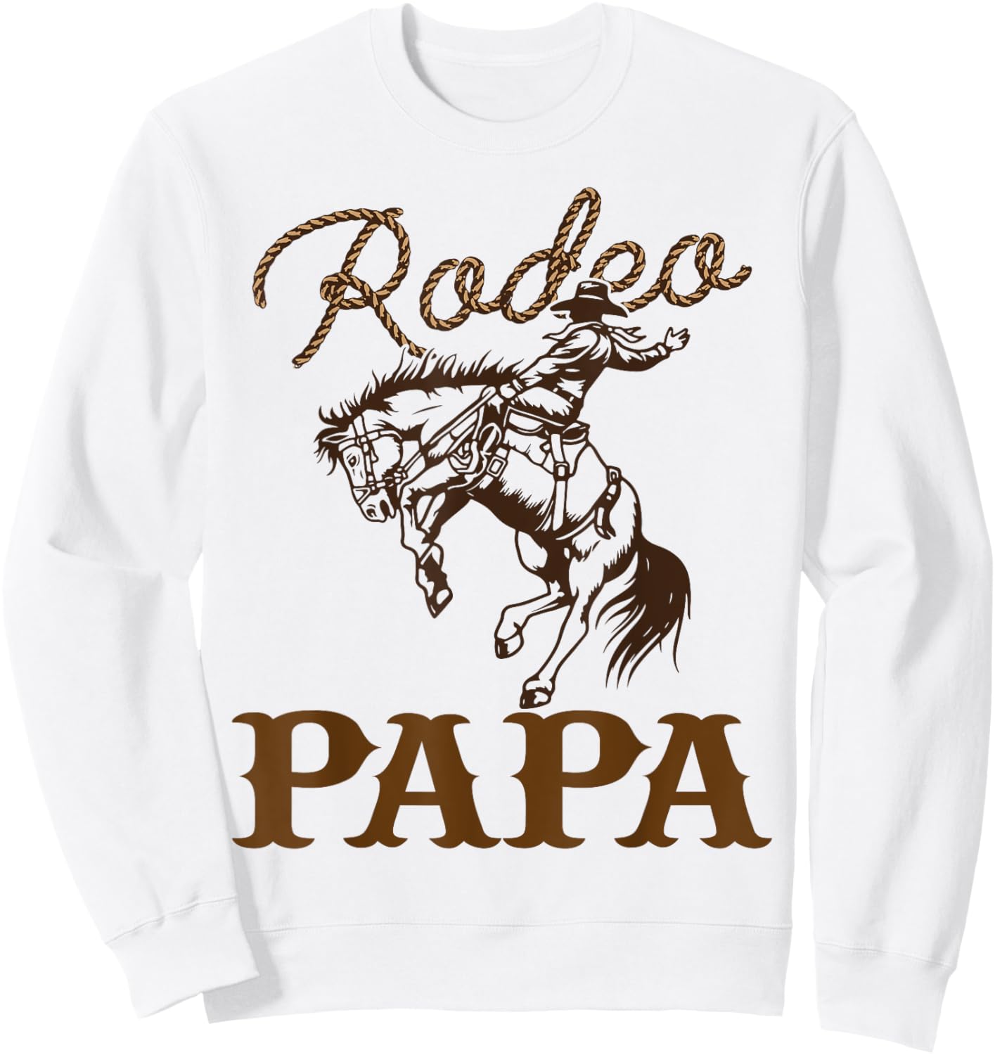 Papa Birthday Cowboy Cowgirl Western Rodeo Dad Bday Party Sweatshirt - Sweatshirt | White