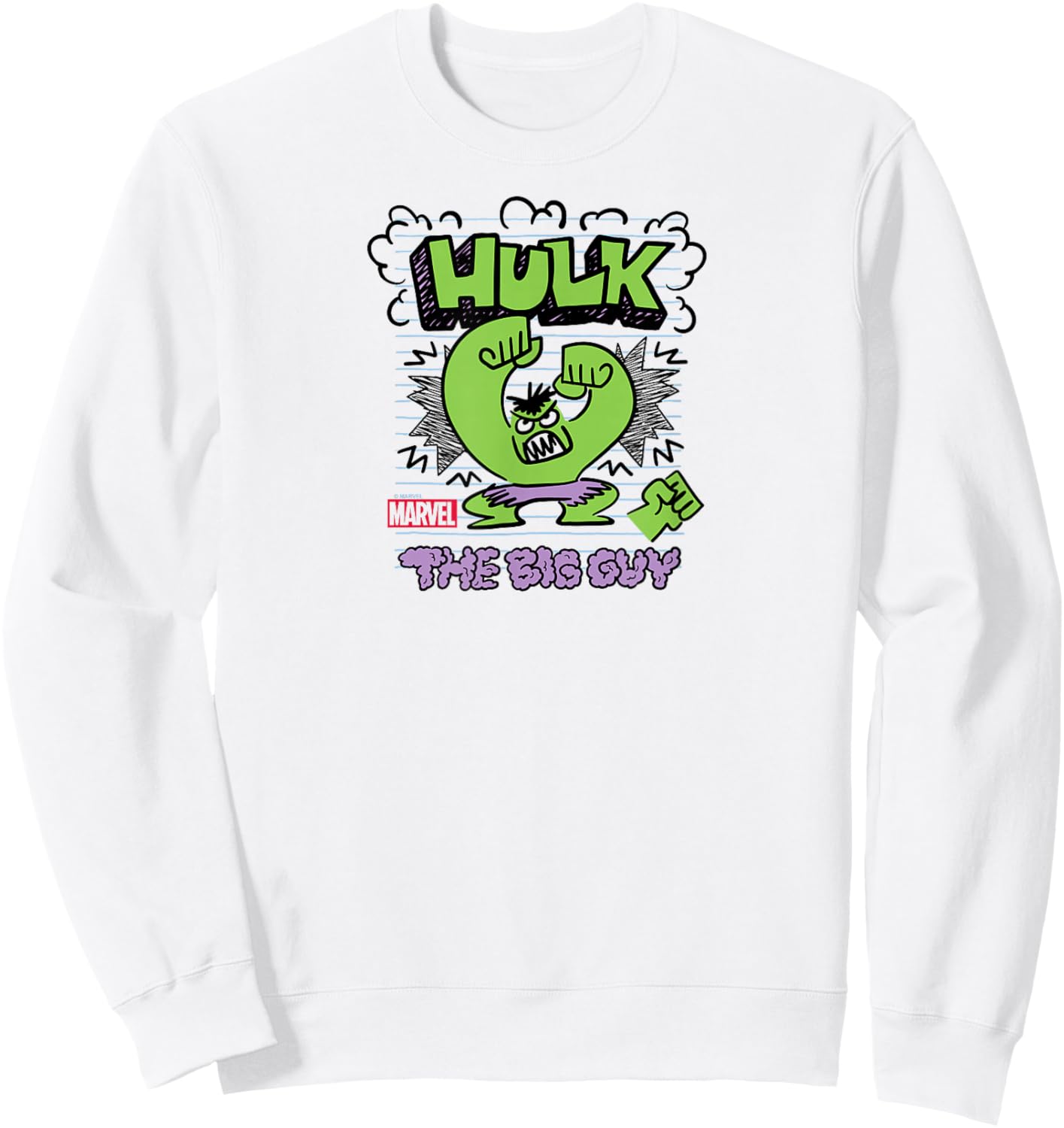 Hulk - Scribble Sweatshirt - Sweatshirt | White