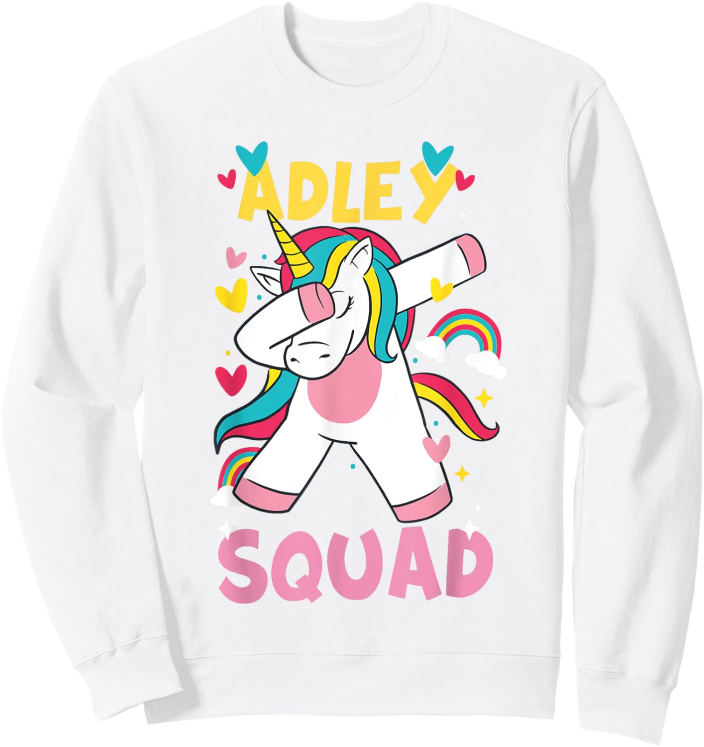 Adley Merch Unicorn Design Sweatshirt - Sweatshirt | White