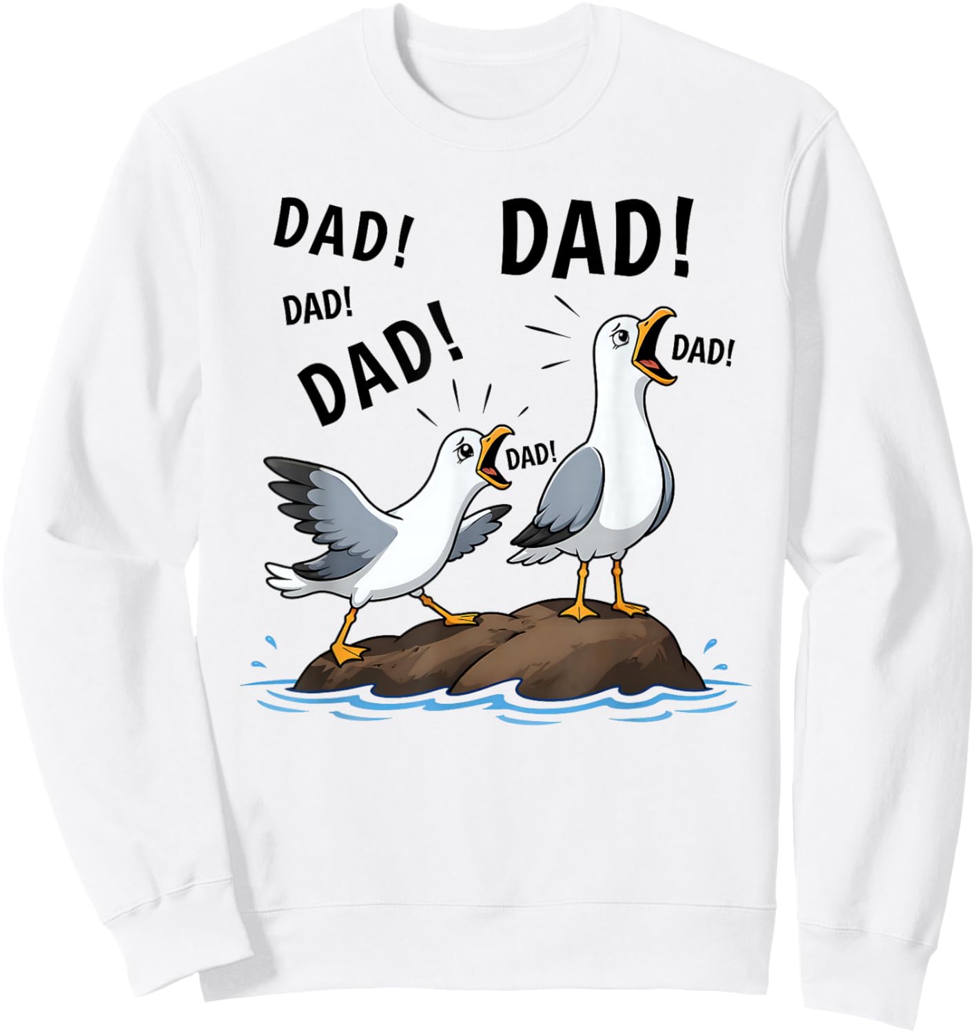 Papa Möwe Funny Daddy Möwen Vatertag Humor Cool Sweatshirt - Sweatshirt | White