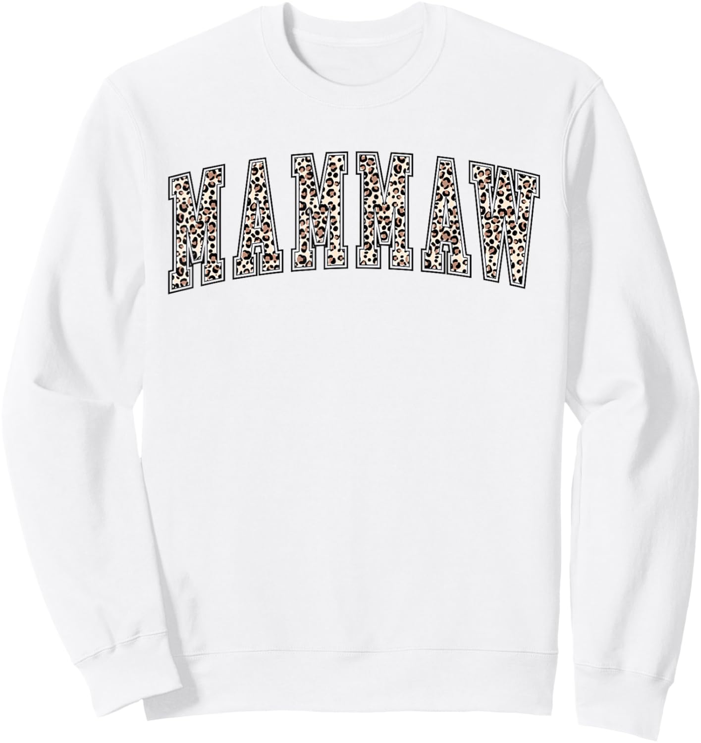 Mammaw Shirt Leopard Print - Cute Sweatshirt - Sweatshirt | White