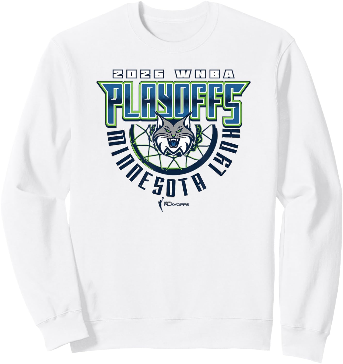 WNBA Official Minnesota Lynx 2025 Playoffs Above The Rim Sweatshirt - Sweatshirt | White