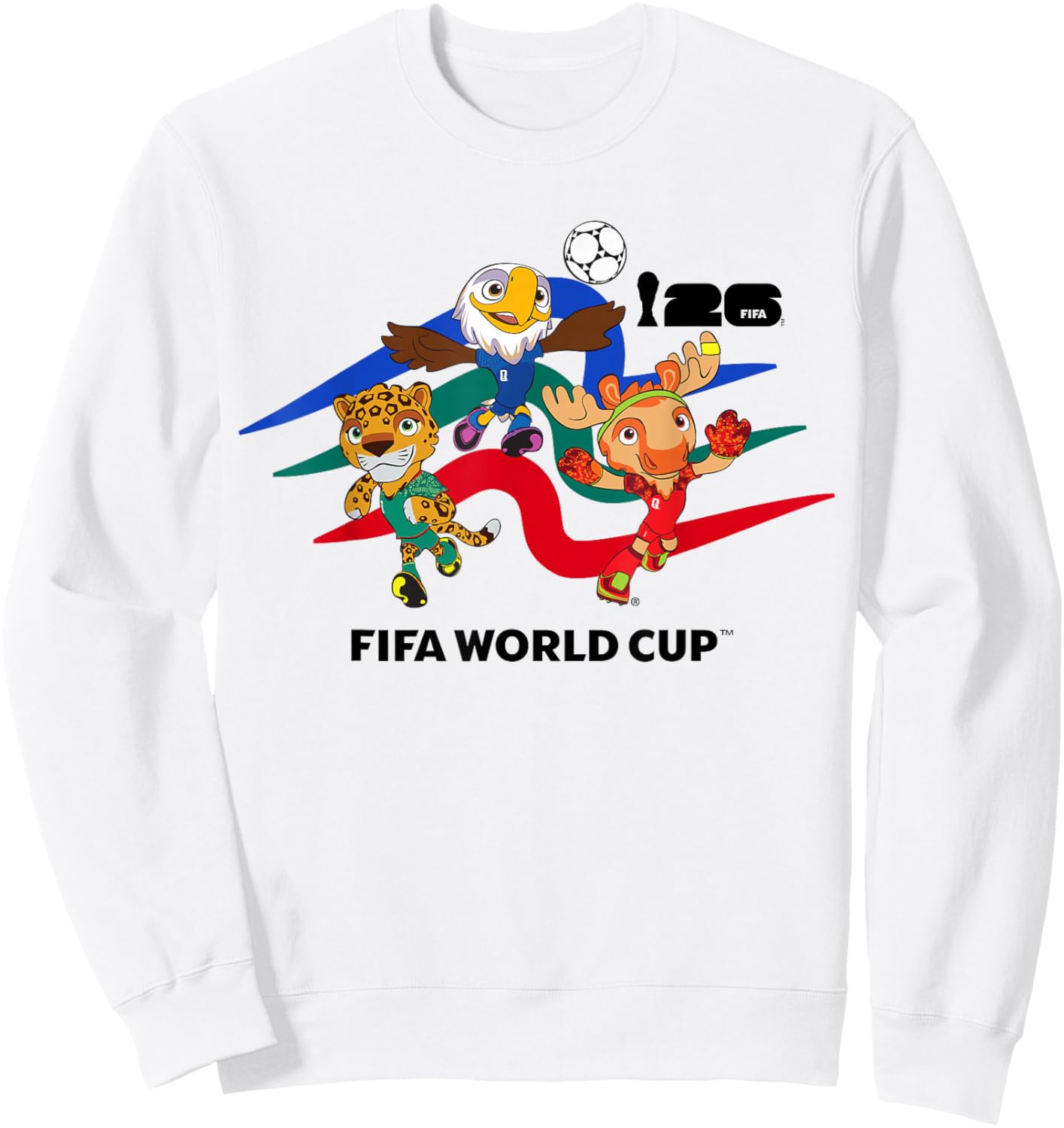 FIFA World CUP26 Host Country Maskottchen Action Sweatshirt - Sweatshirt | White