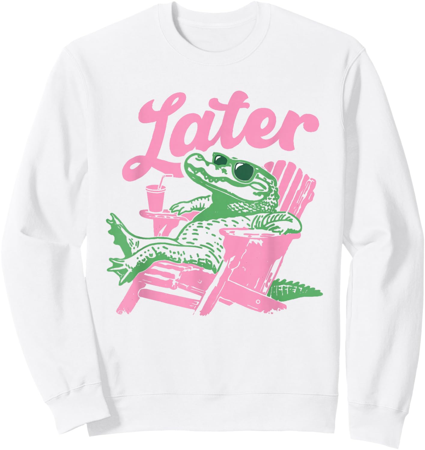 See You Later Teacher Summer Alligator Last Day of School Sweatshirt - Sweatshirt | White