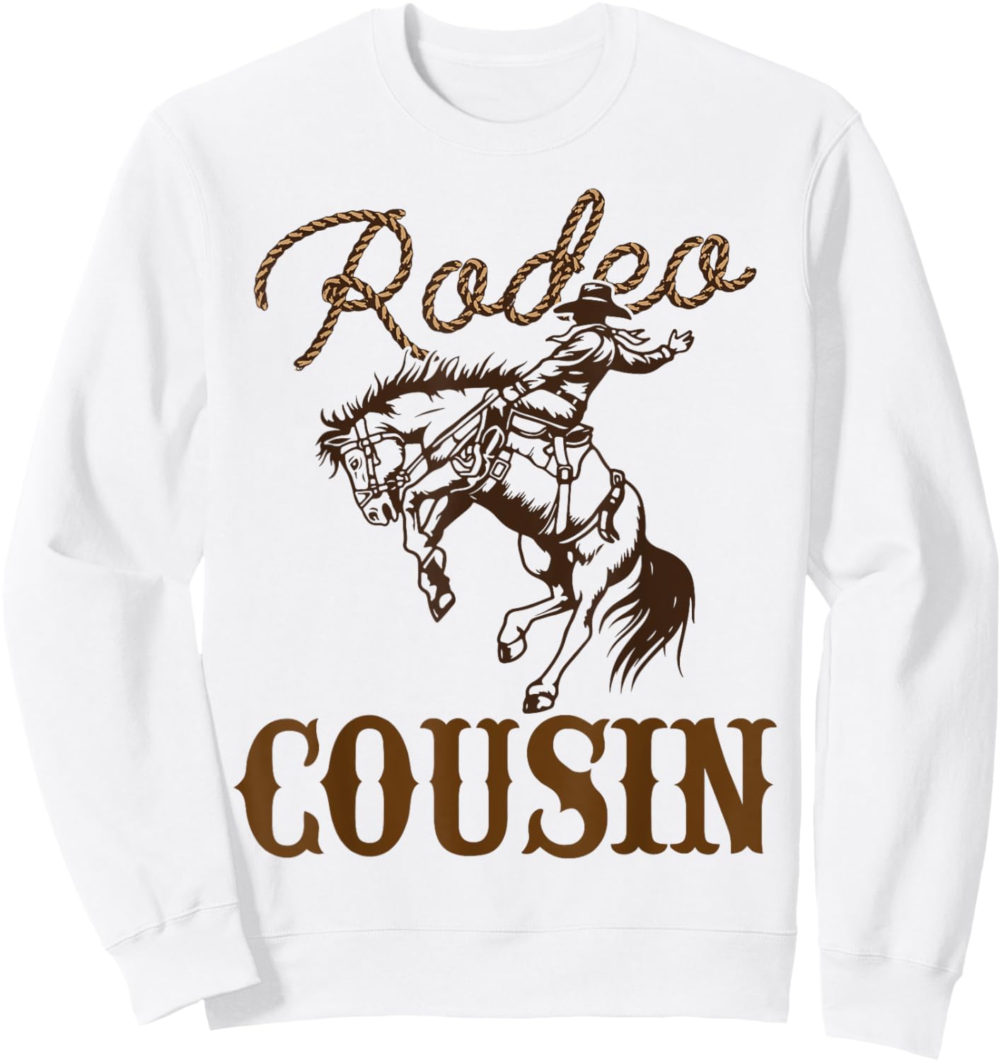 Cousin Birthday Cowboy Cowgirl Western Rodeo Cuz Bday Party Sweatshirt - Sweatshirt | White