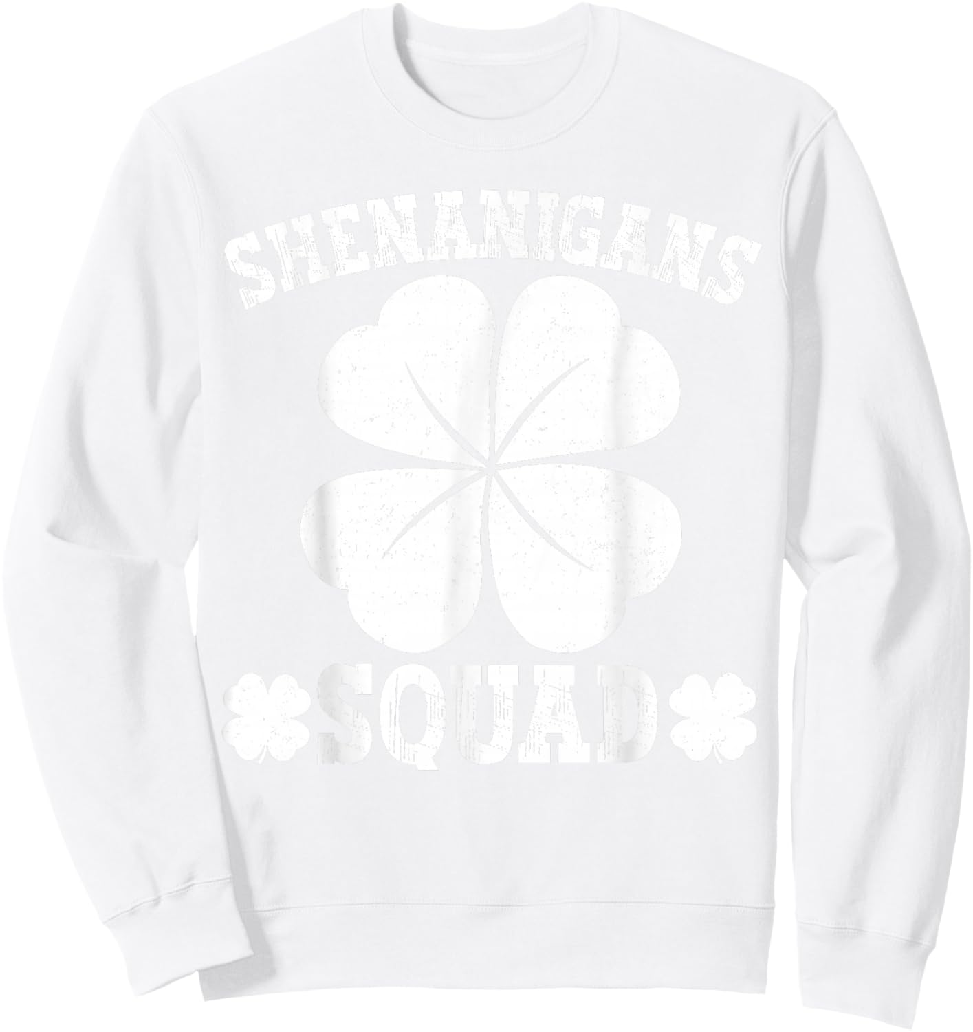 Vintage Shenanigans Squad Funny St Patrick's Day Proud Irish Sweatshirt - Sweatshirt | White